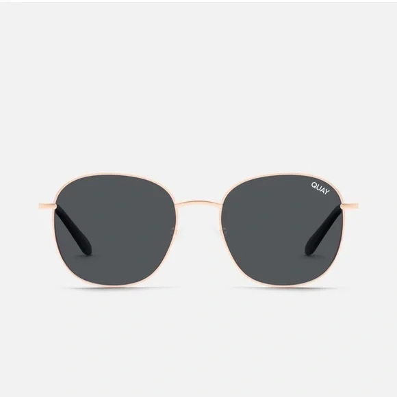 Quay Australia Jezabell 126 Round Sunglasses Gold/Smoke/Lens Cat .3 NWOT - Picture 2 of 10